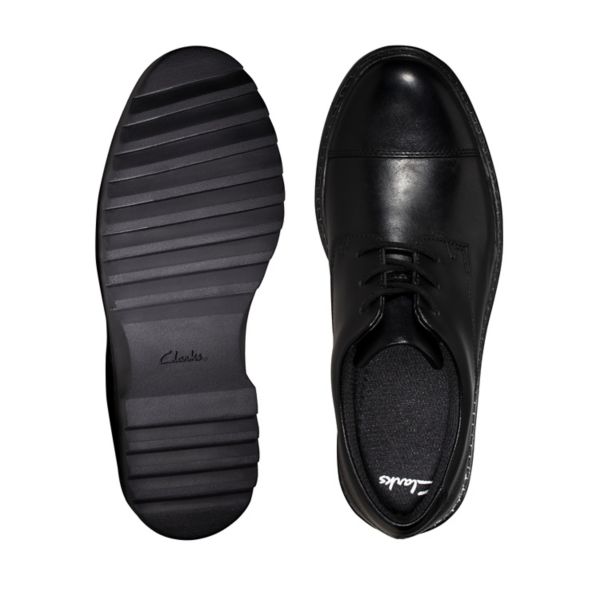 Clarks Girls Asher Soar Youth School Shoes Black | CA-5412763